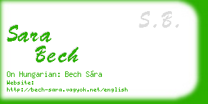 sara bech business card